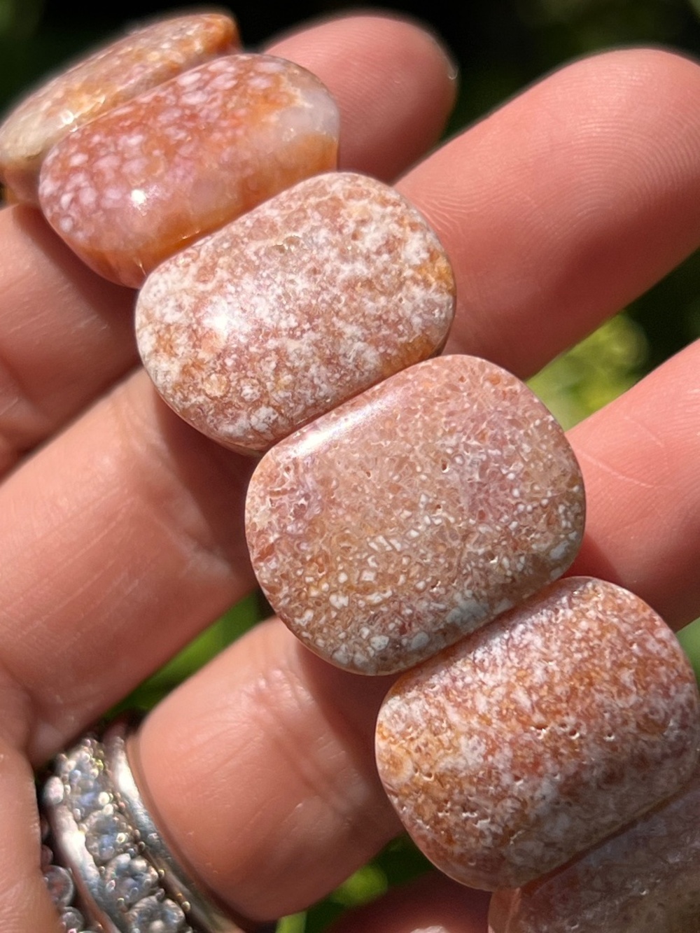 Coral (14) jade bangle | crystal